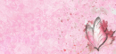 PINK BANNER WITH A BUTTERFLY