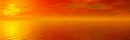 Sunrise over water banner