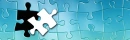 Blue puzzle piece background/banner