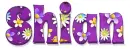Shian, PURPLE, BIRDS, FLOWERS, TEXT