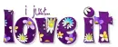 I JUST LOVE IT, GG RELATED, LAVENDER, TEXT