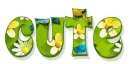 Cute, GREEN, FLOWERS, BIRDS, TEXT