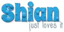 SHIAN JUST LOVES IT, LIGHT BLUE, RAINDROPS, TEXT