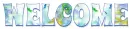 WELCOME, TROPICAL, TURQUOISE, TEXT