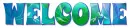 WELCOME, TROPICAL, TURQUOISE, TEXT