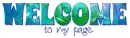 WELCOME TO MY PAGE, TROPICAL, BLUE, TEXT