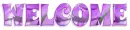 WELCOME, LAVENDER, FLOWERS, TEXT