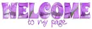 WELCOME TO MY PAGE, LAVENDER, FLOWERS, TEXT