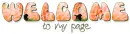Welcome to my page, PEACH, FLOWERS, TEXT