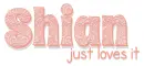 Shian just loves it, PEACH, PERSONAL, TEXT