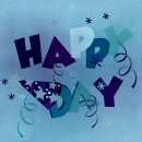HAPPY BIRTHDAY BACKGROUND IN BLUES
