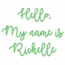 Hello my name is Richelle