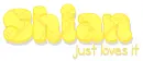 Shian just loves it, YELLOW, iPhone, TEXT