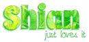 Shian just loves it, GREEN, YELLOW, SWIRLS, TEXT