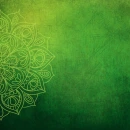 GREEN-YELLOW BACKGROUND WITH FLOWER DESIGN