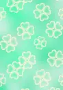4 leaf clovers on mint green background