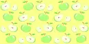 YELLOW BACKGROUND WITH GREEN APPLES