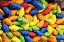 BRIGHT MULTI COLORED YARN BACKGROUND