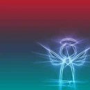 GUARDIAN ANGEL BACKGROUND (TEAL & BURGANDY)