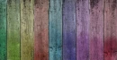 RAINBOW COLORED WOODEN FENCE