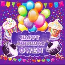 Owen -Cup cakes - Balloons - Birthday