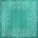 TEAL BACKGROUND WITH VINTAGE DESIGNS SQUARED