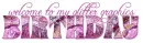 welcome to my glitter graphics birthday