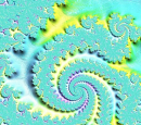 TURQUOISE & YELOW SWIRLED BACKGROUND