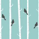 AQUA BACKGROUND WITH TREES & BIRDS
