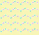 YELLOW BACKGROUND WITH TURQUOISE & PURPLE SPIRALS