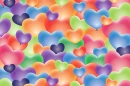 MULTI COLORED PUFFY HEARTS