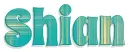 Shian, AQUA, NAMES, TEXT, PATTERN