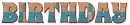 TAN & TEAL SQUARED TEXT SAYING.. BIRTHDAY