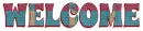 WELCOME, AQUA, PATTERN, TEXT