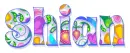 SHIAN, NEON, FLOWERS, TEXT