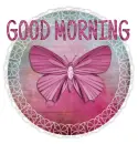 GOOD MORNING, ANIMALS, BUTTERFLY, TEXT