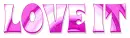 LOVE IT, SWIRLY, FUSCIA, GG RELATED, TEXT