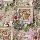 Vintage Butterflies Seamless Background
