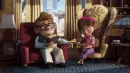 animated old couple holding hands reading books