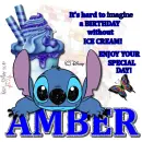 Amber - Stitch -Birthday - Ice Cream - (C)Disney