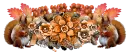 Autumn Divider with squirrels 
