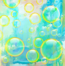 TEAL MIXED BACKGROUND ITH BUBBLES
