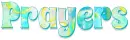 PRAYERS, BUBBLES, ABSTRACT, TEAL, TEXT