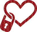 heart with padlock