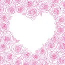roses with shape of heart