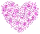 roses with shape of heart