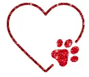 heart and paw print