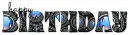 HAPPY BIRTHDAY, BLACK, ABSTRACT, TEXT