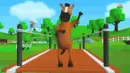 brown horse dancing