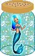 Blue Mermaid in a Jar
